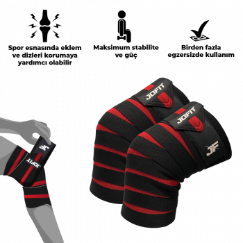 Jofit Knee Wraps  Kırmızı